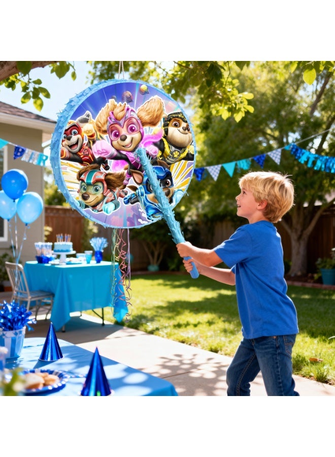 ILovhaprty PAW Patrol Round Pinata, PAW Patrol Party Pinata Bundle - Large Rescue Pup Pinata, Adventure Bay Party Game Decorations Party Stick etc PAW Patrol Pinata Birthday Party Decoration Supplies - Image 3
